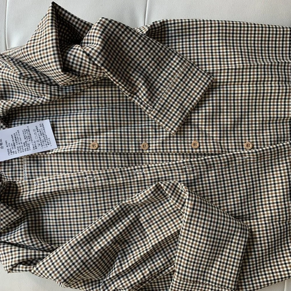 NWT RETRO VINTAGE VIBE PLAID SHIRT - Picture 2 of 2